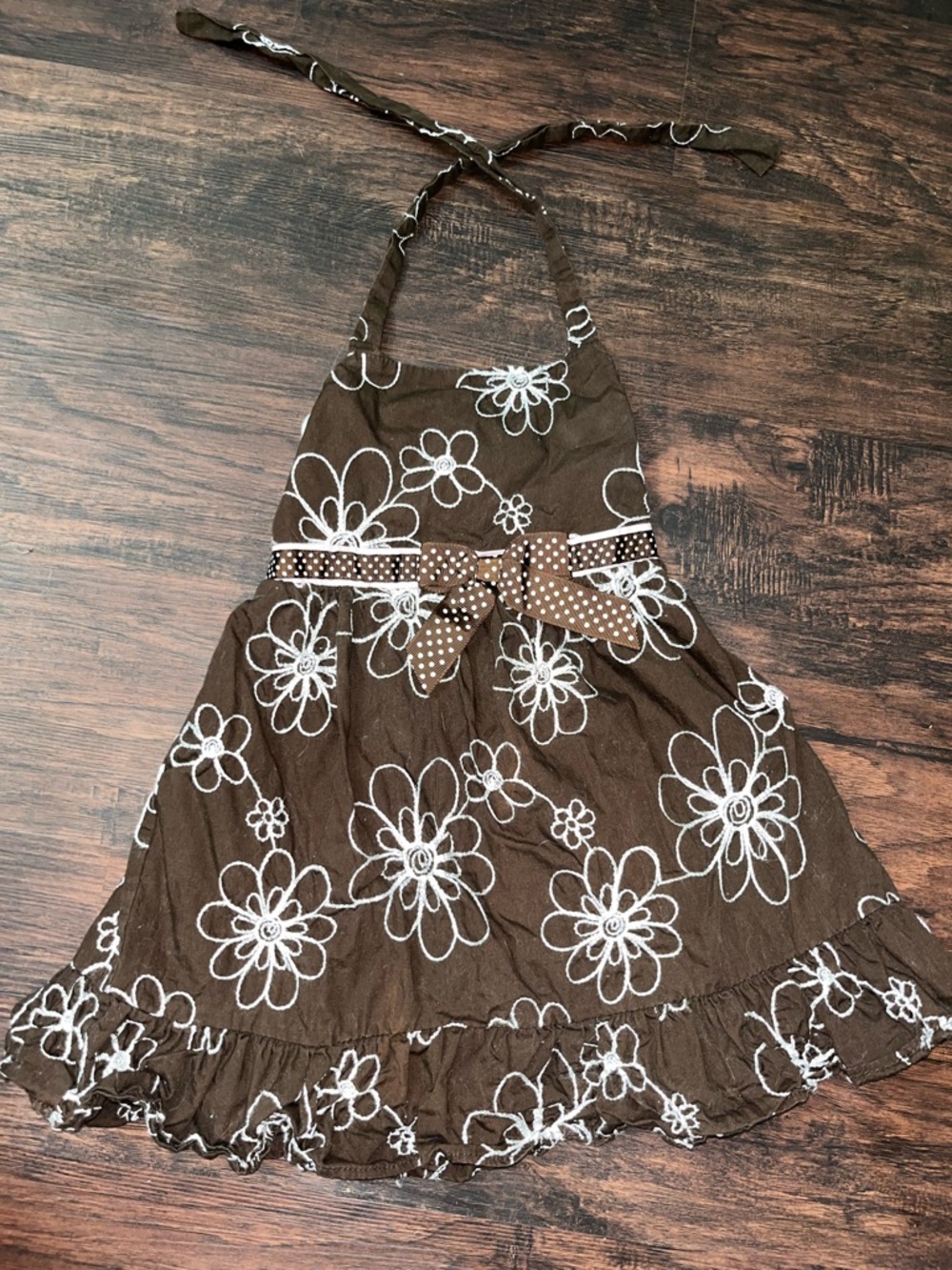 Rare, Too 3T girls brown flower halter  dress